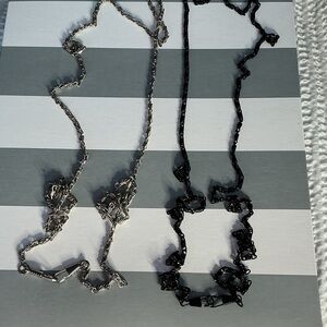 Silver and Black Chains  HANDBAG straps